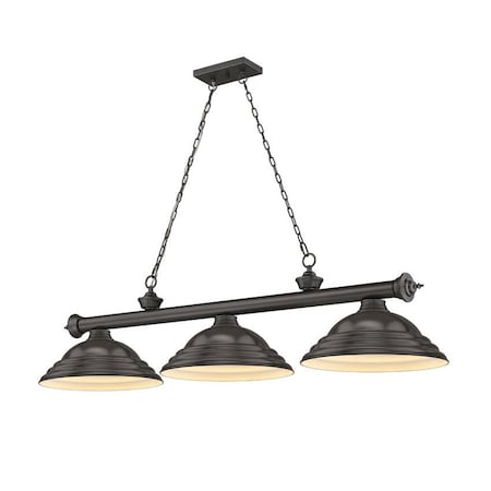 Cordon 3 Light Billiard, Bronze & Bronze